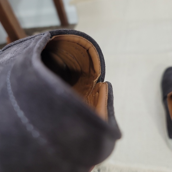 Rag & Bone Kent Italian calf suede slip on sneakers size 10 charcoal gray - Picture 8 of 11